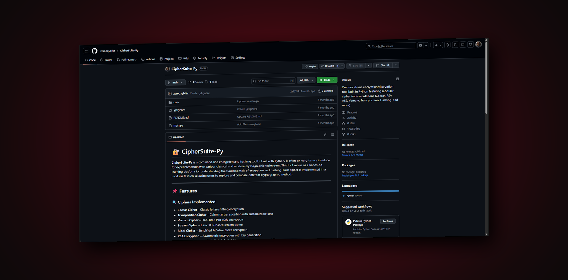 CipherSuite project screenshot