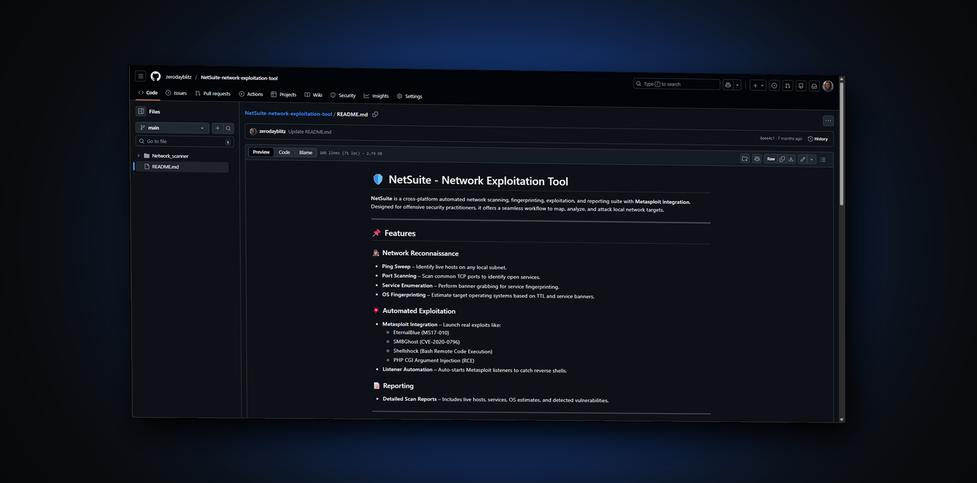 NetSuite project screenshot